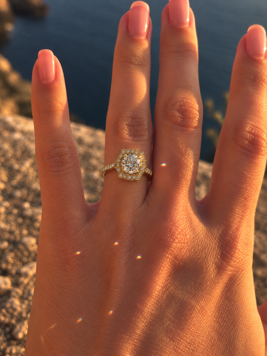 Gold Halo Ring
